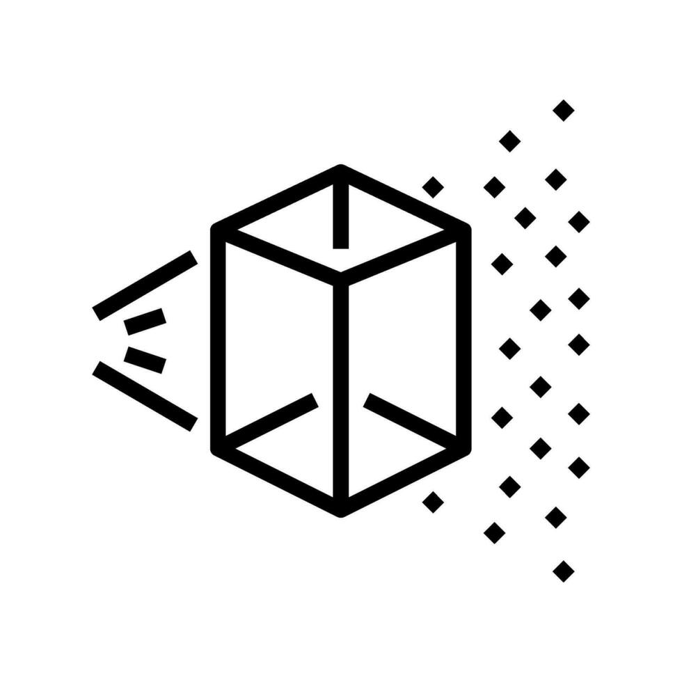 crystallography materials engineering line icon vector illustration
