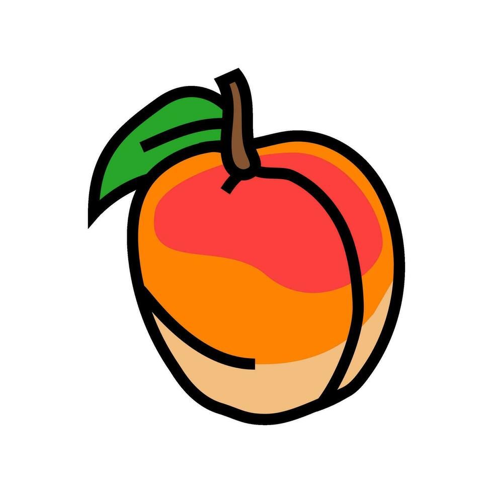 immortal peach taoism color icon vector illustration