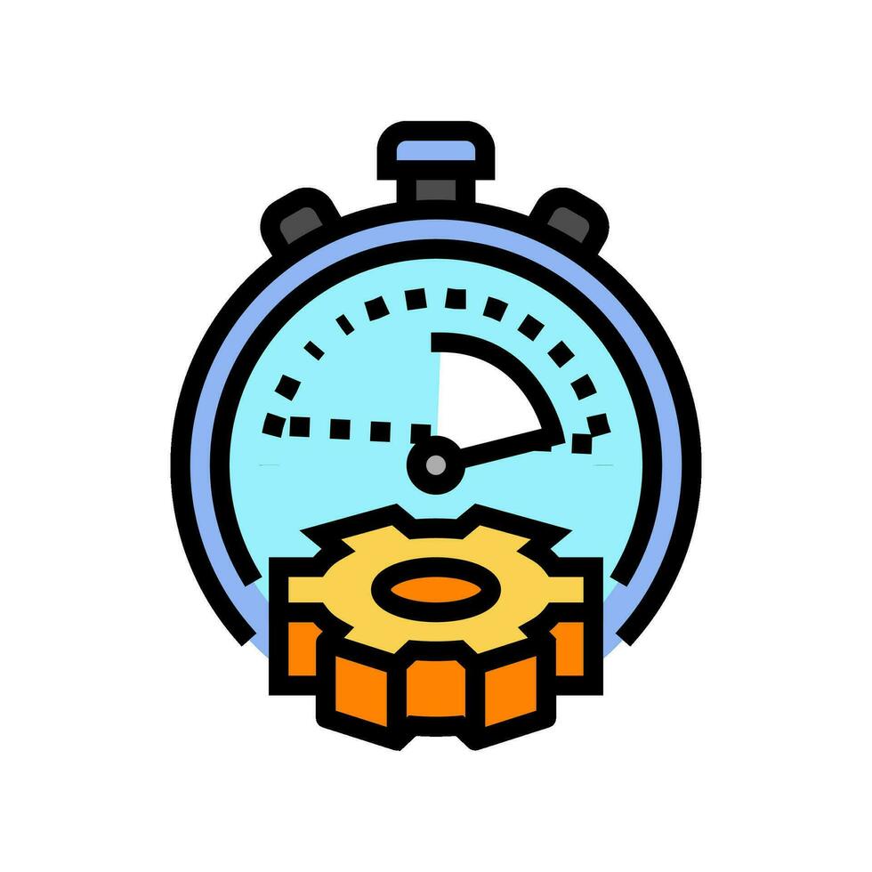 workflow optimization manufacturing engineer color icon vector illustration