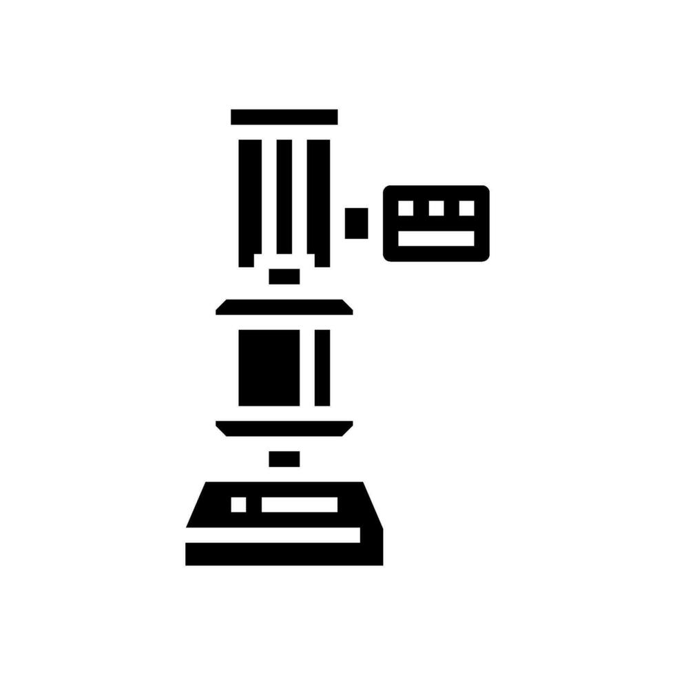 compression testing materials engineering glyph icon vector illustration