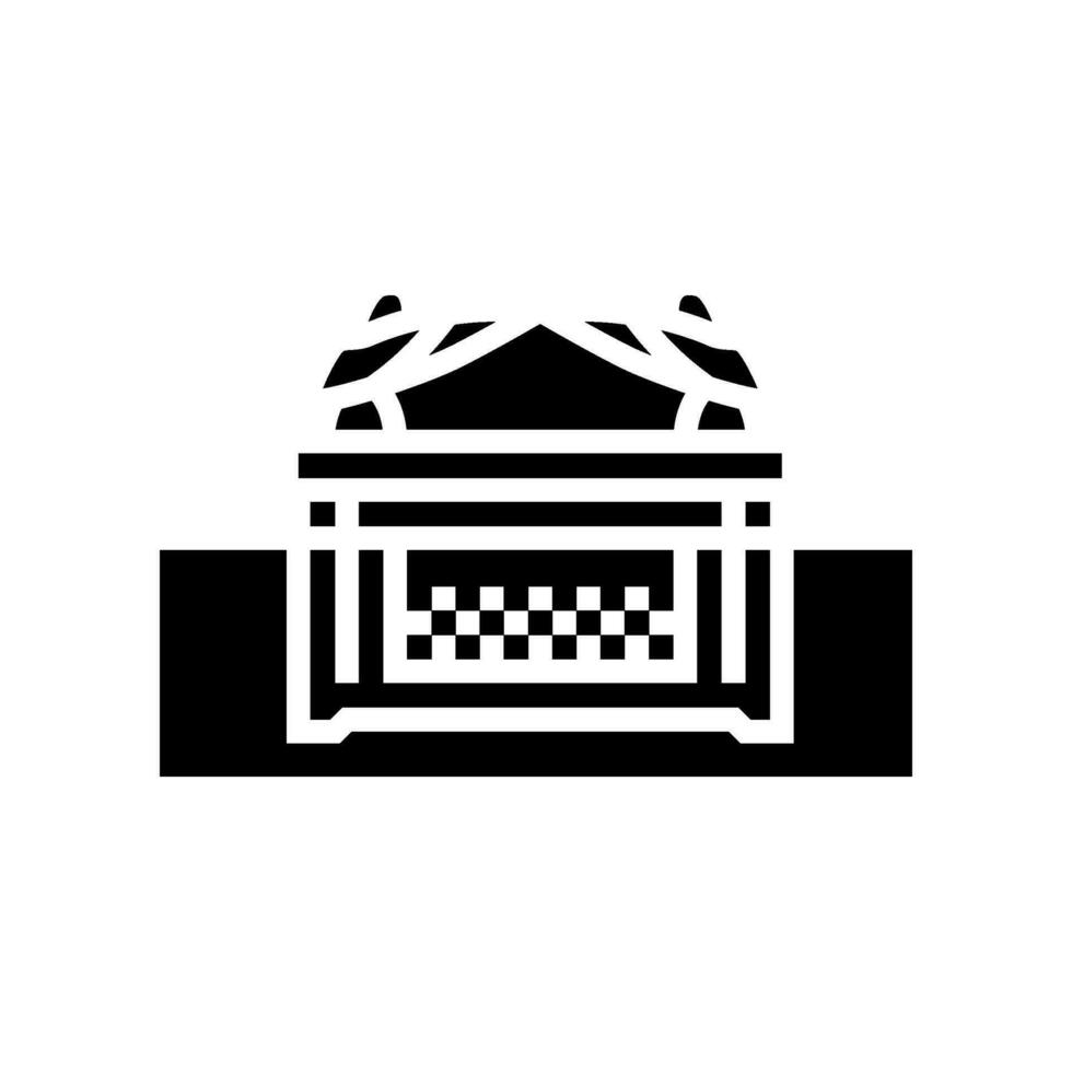 ark of the covenant glyph icon vector illustration