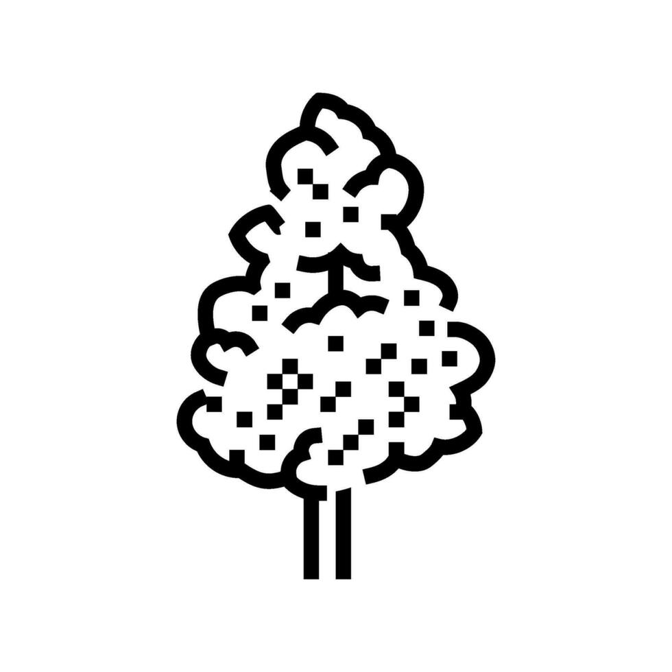 gingko biloba selva Amazonas línea icono vector ilustración