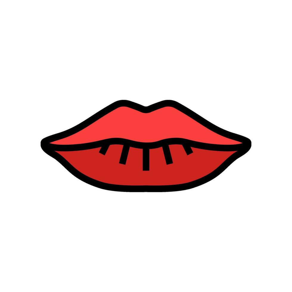 close sexy mouth female color icon vector illustration