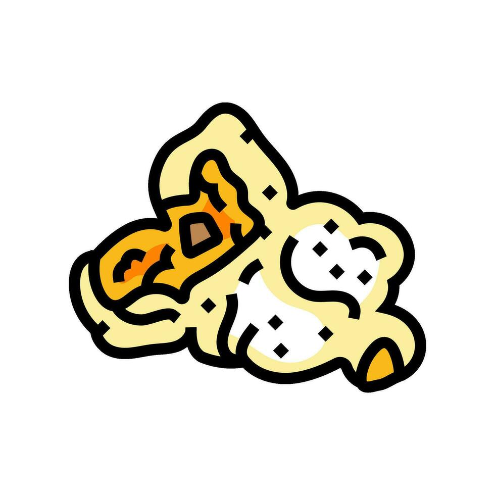 popcorn snack food color icon vector illustration