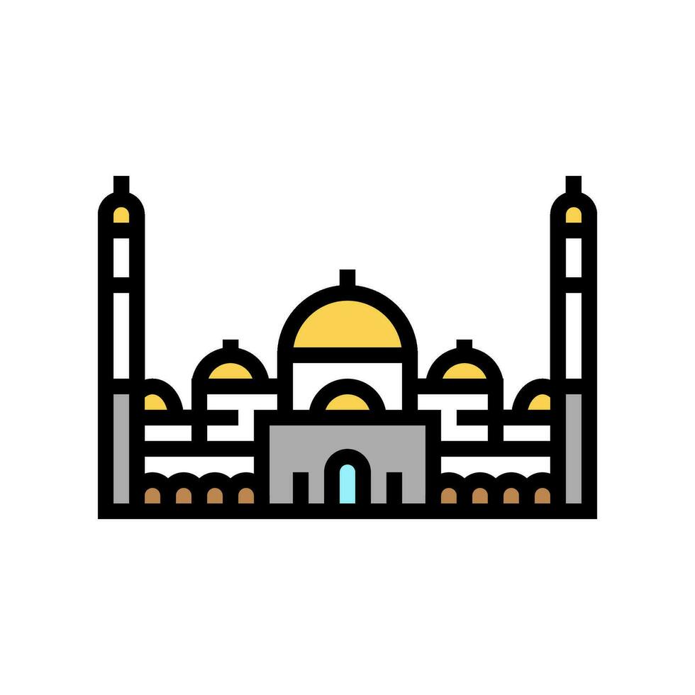 mosque islam muslim color icon vector illustration