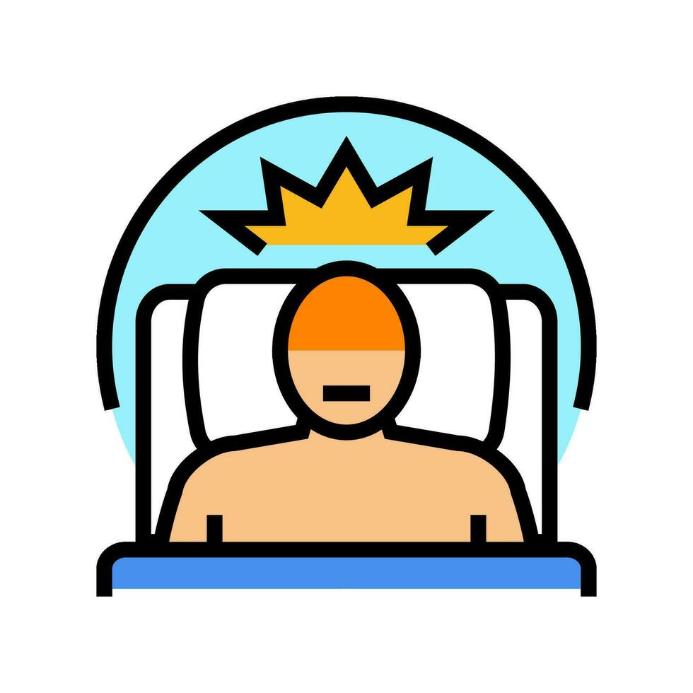 dificultad dormido enfermedad síntoma color icono vector ilustración