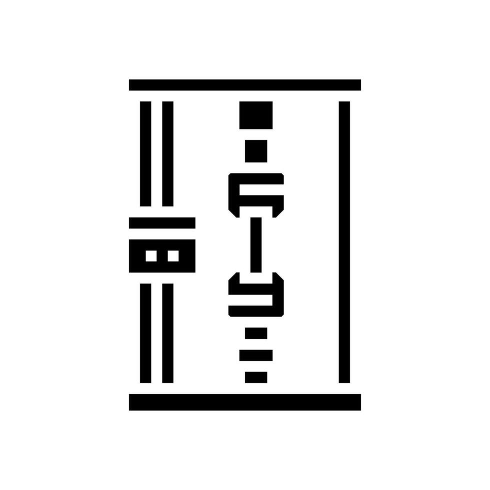 fatigue testing materials engineering glyph icon vector illustration