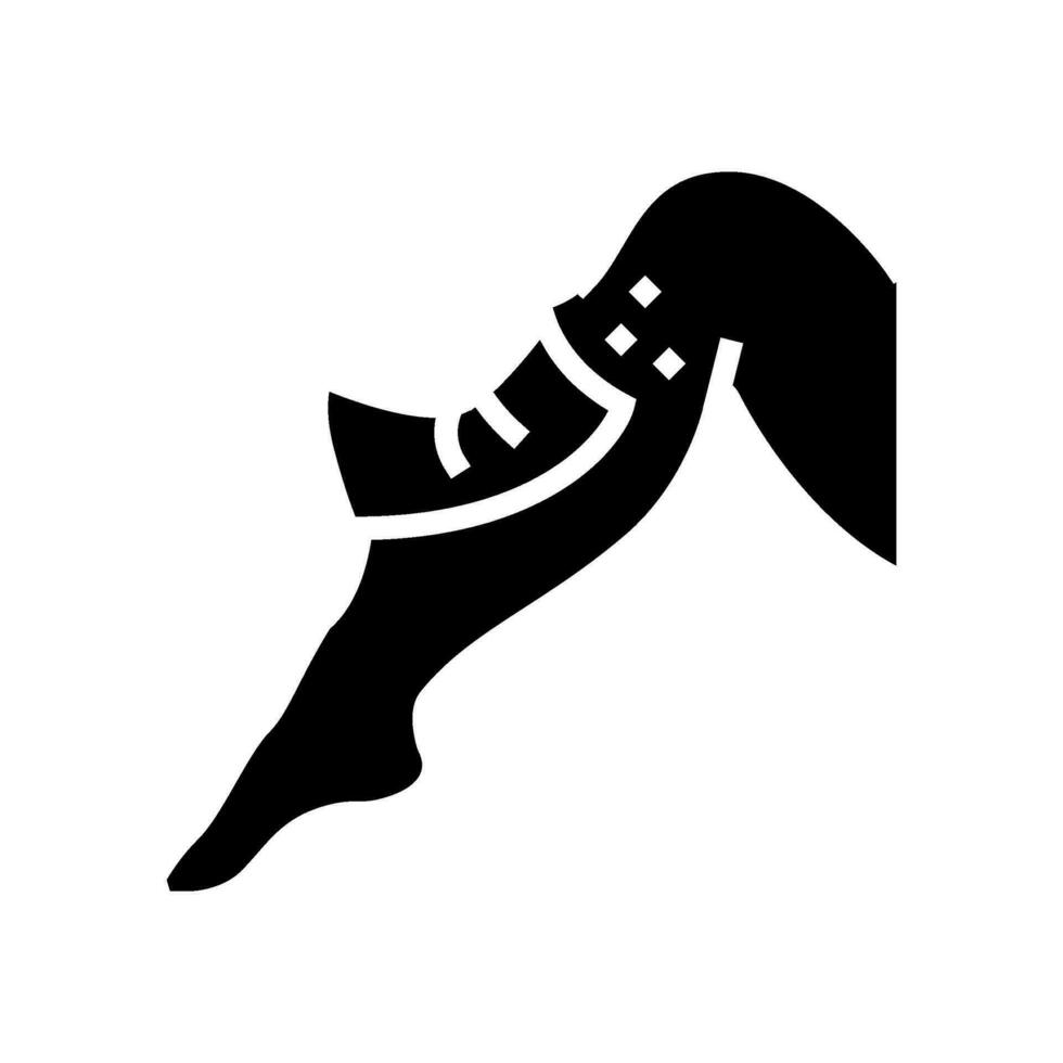 leg hair depilation female glyph icon vector illustration