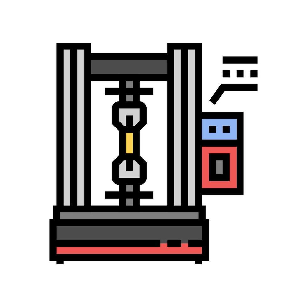 materials testing mechanical engineer color icon vector illustration