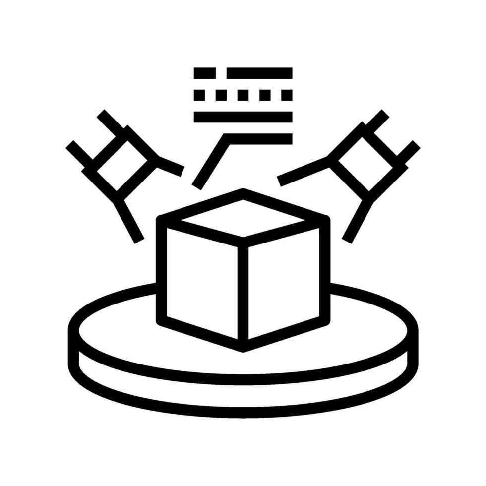 materials characterization engineering line icon vector illustration