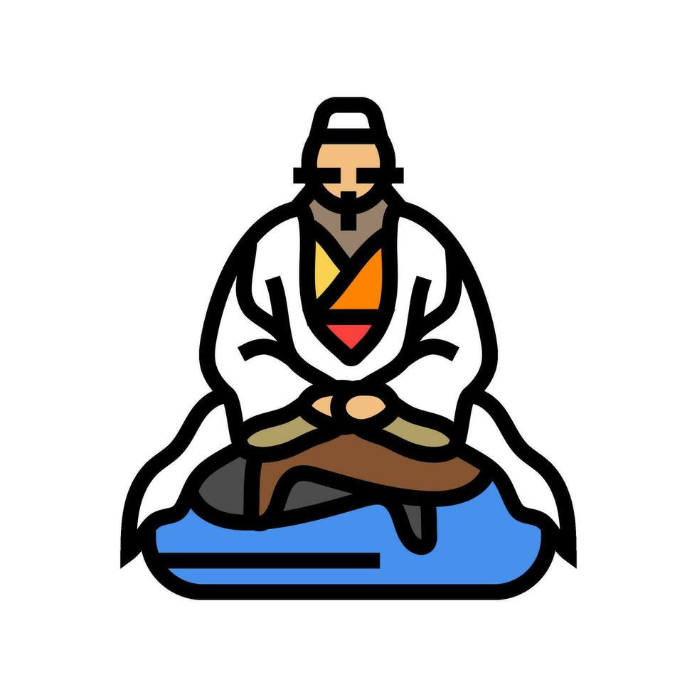 jade emperador taoísmo color icono vector ilustración