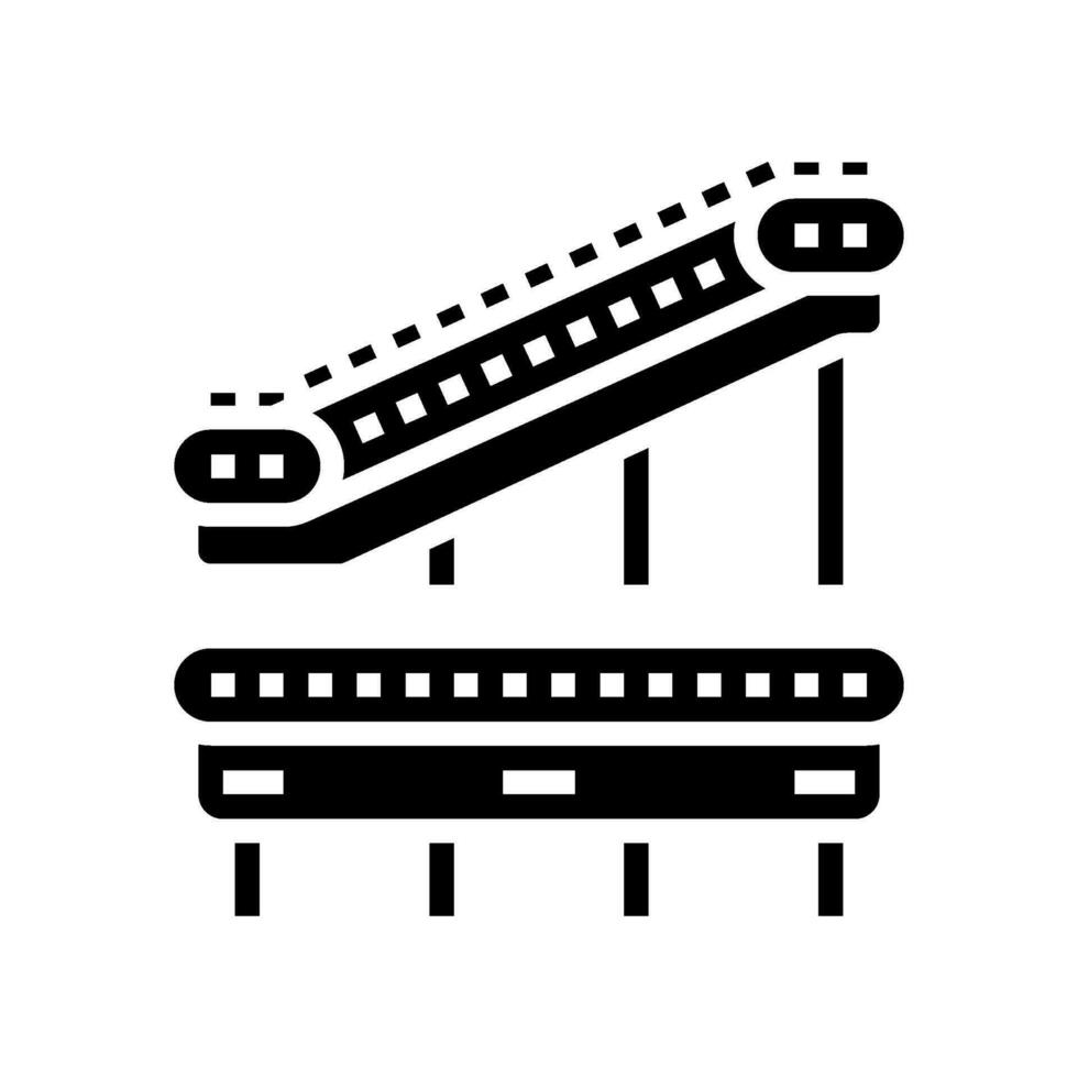 conveyor belt manufacturing engineer glyph icon vector illustration
