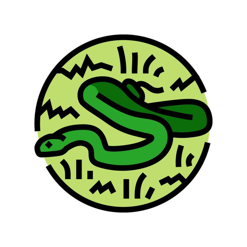 serpiente terrario animal color icono vector ilustración