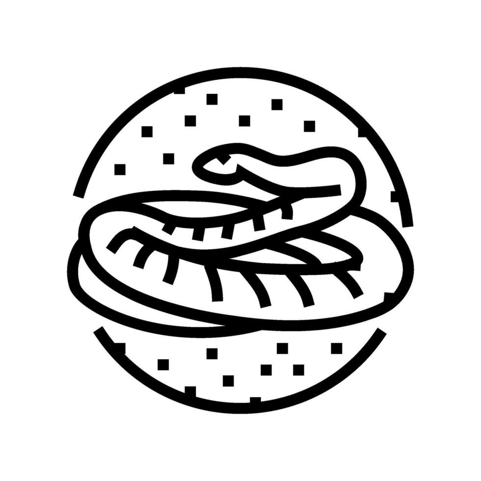 snake desert animal line icon vector illustration