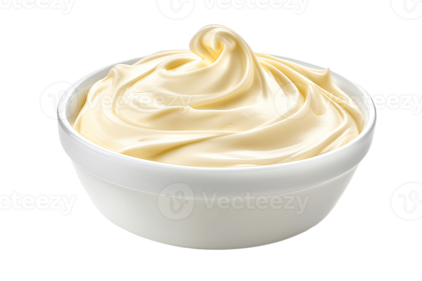 Mayonnaise isolated on transparent background. PNG file, cut out. AI Generated