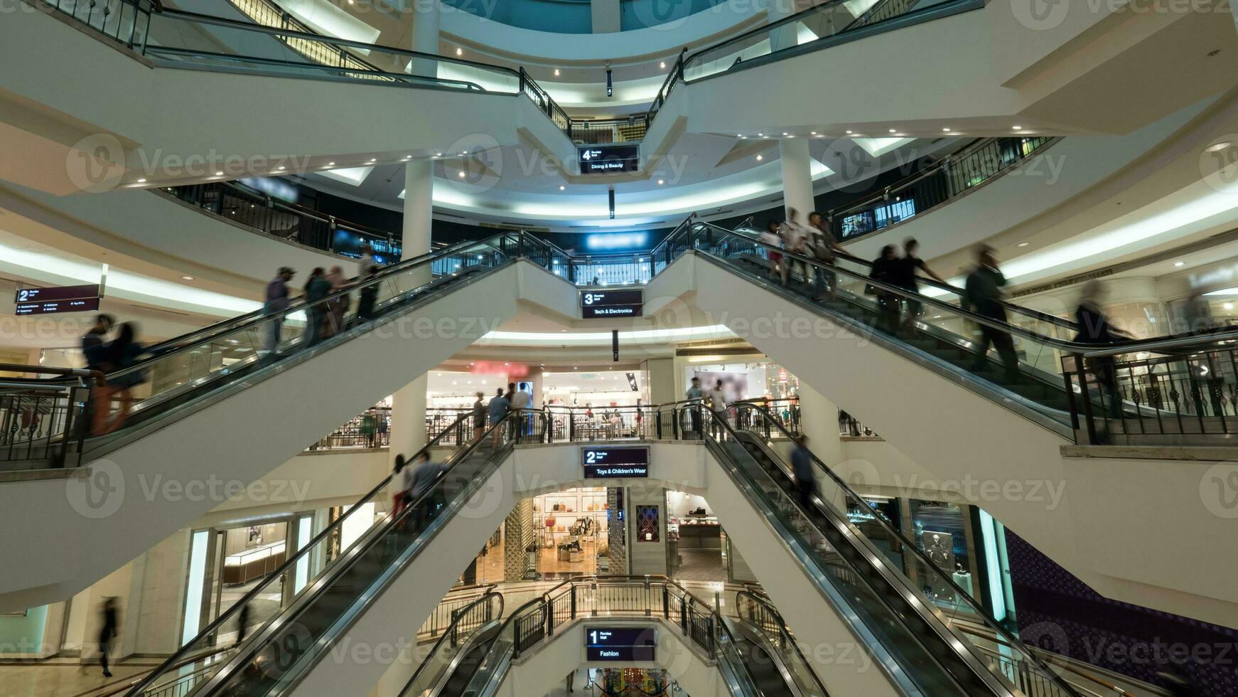 Customers traffic in shopping mall photo