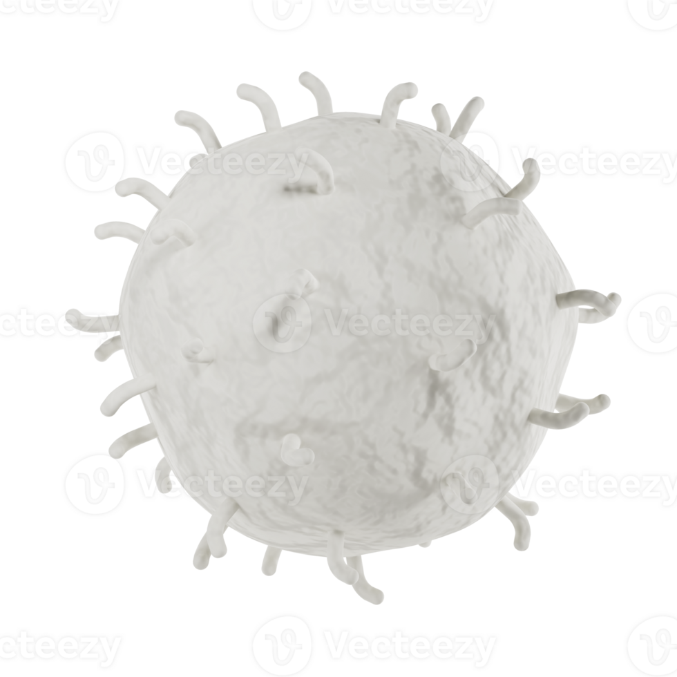 vit blod cell 3d realistisk ikon analys. leukocyter medicinsk illustration isolerat transparent png