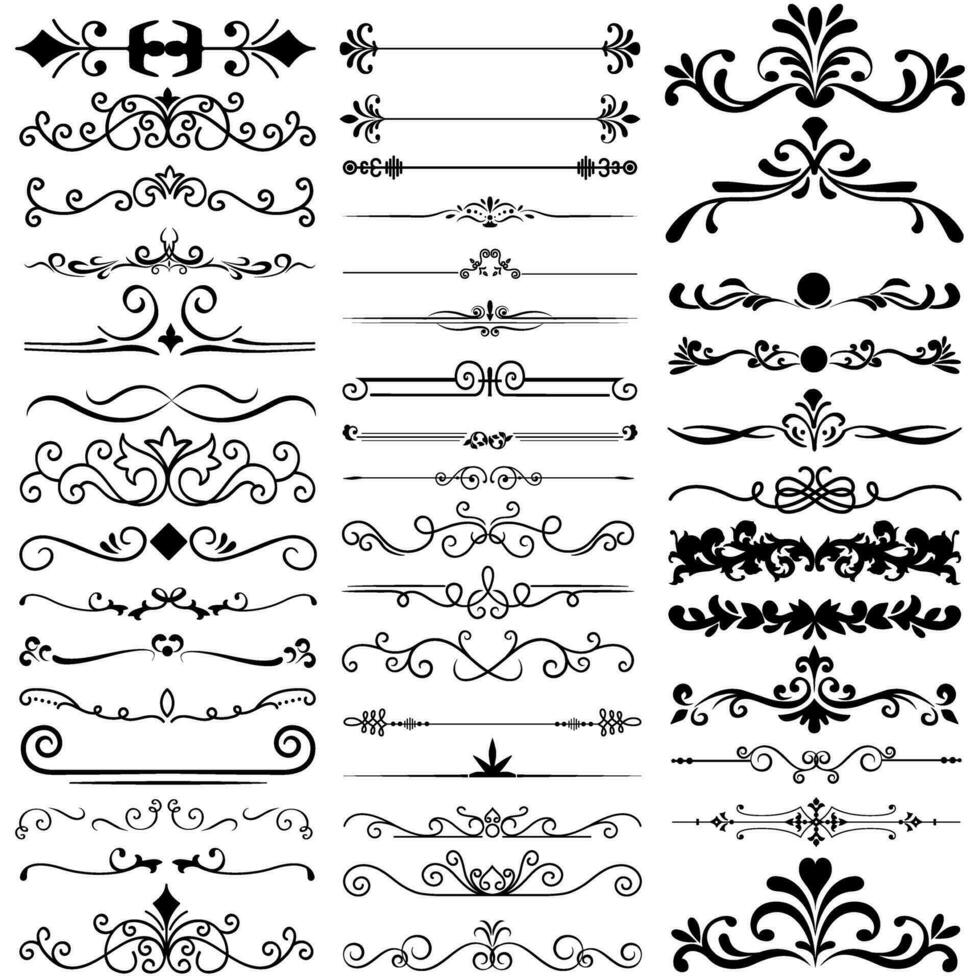 Ornate Borders icon vector set. Frame framing illustration sign collection. vintage pattern symbol or logo.