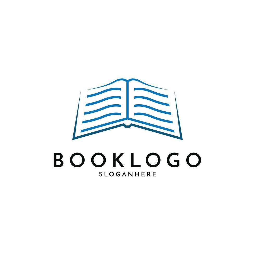 open book logo design creative idea vector