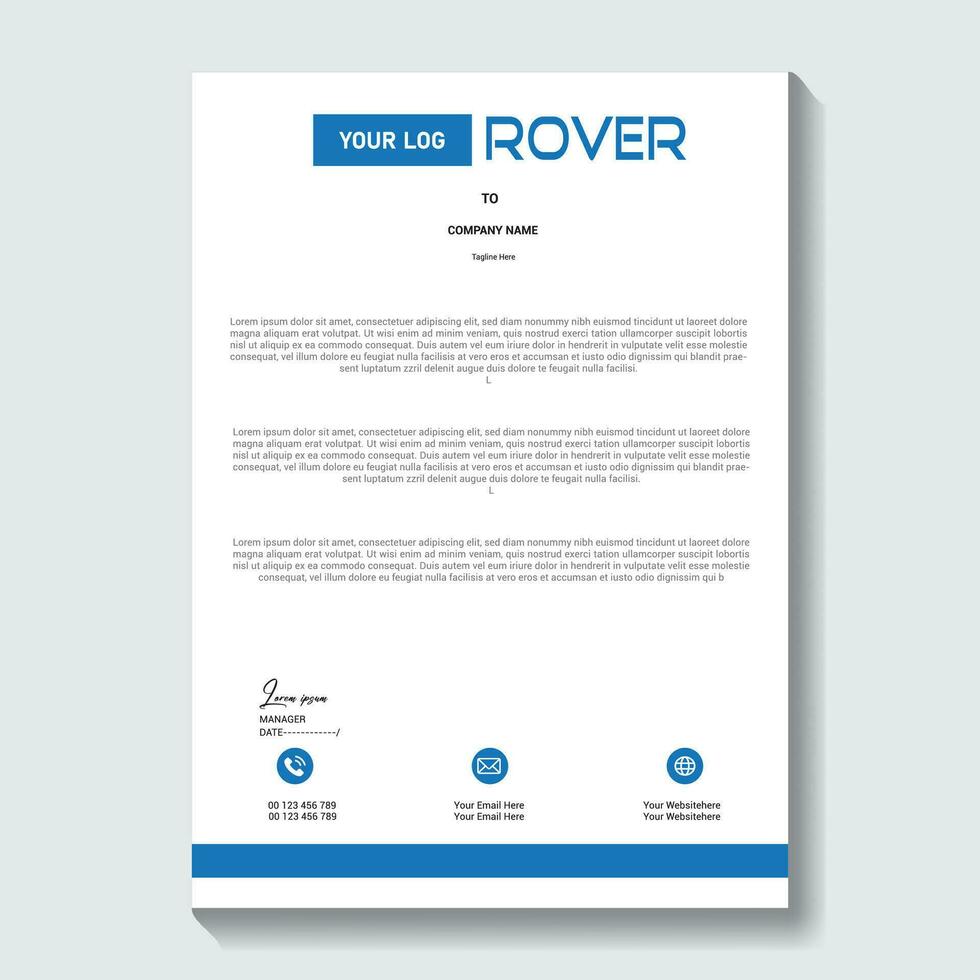 modern business letterhead in abstract design vector