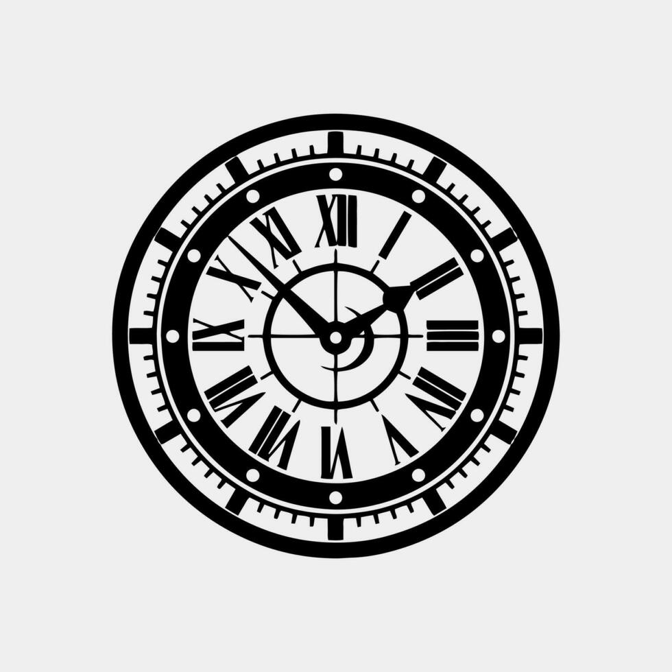 Clock icon set. Time clock icons collection. Line clocks symbol isolated on white background - stock vector. vector