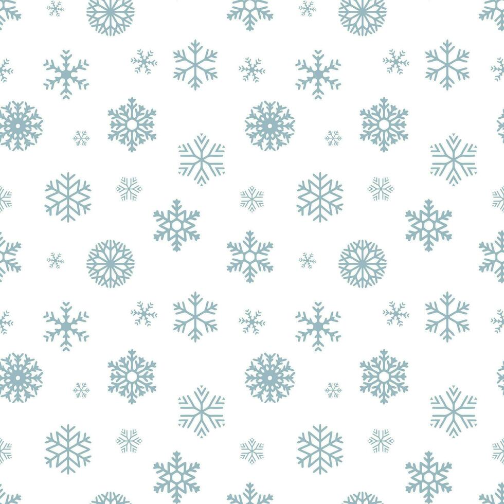 Seamless pattern, snowflakes on a white background. Print, Christmas background, textile, vector