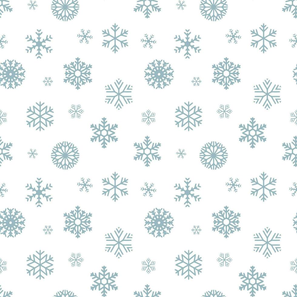 Seamless pattern, snowflakes on a white background. Print, Christmas background, textile, vector