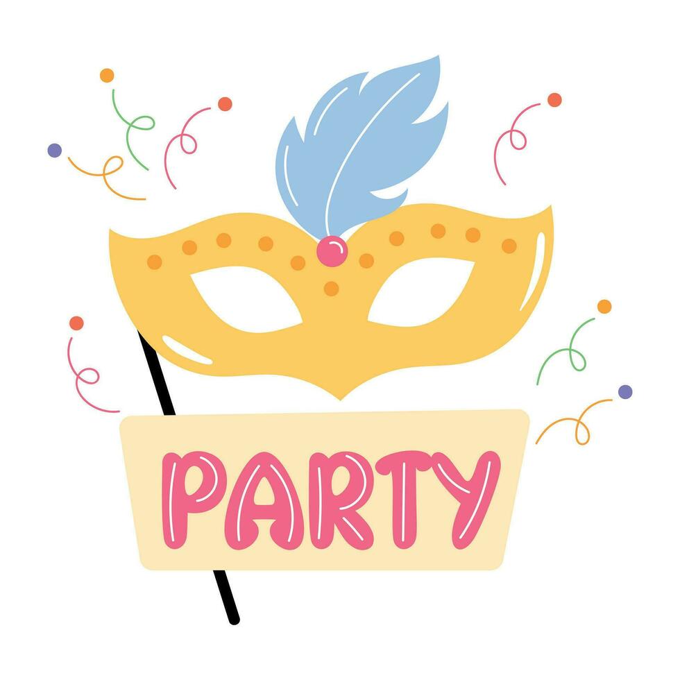 Trendy Party Mask vector