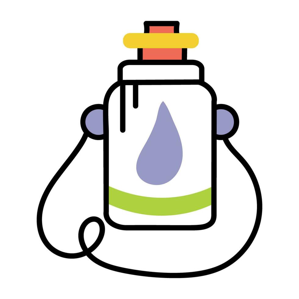 Trendy Water Bottle vector