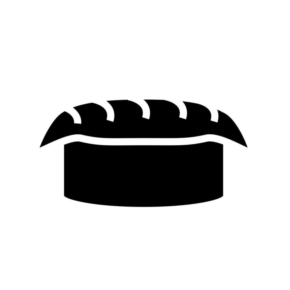 Asian sushi black icon isolated. Silhouette Vector graphics illustration. Traditional oriental food.