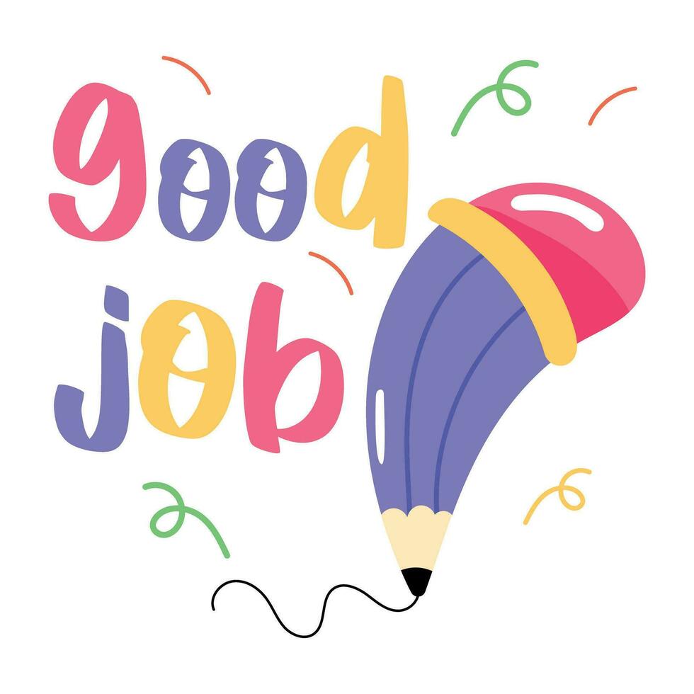 Trendy Good Job vector