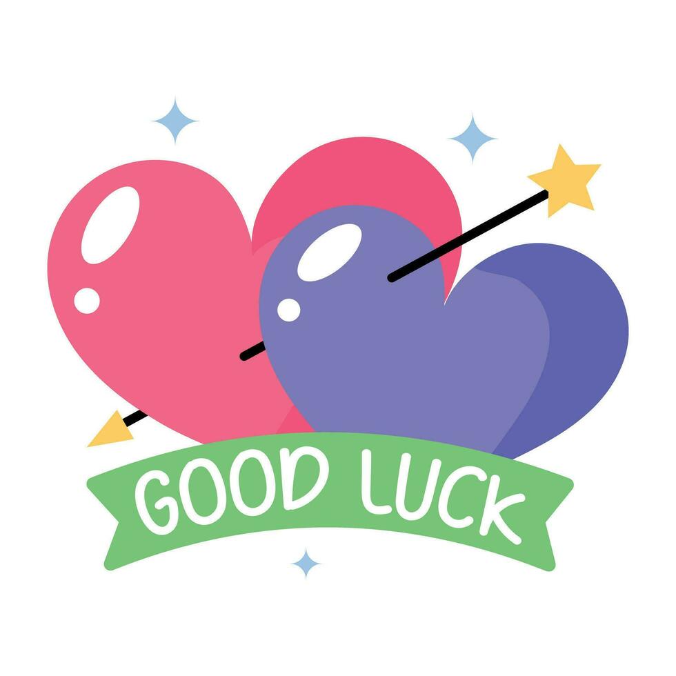 Trendy Luck Typography vector