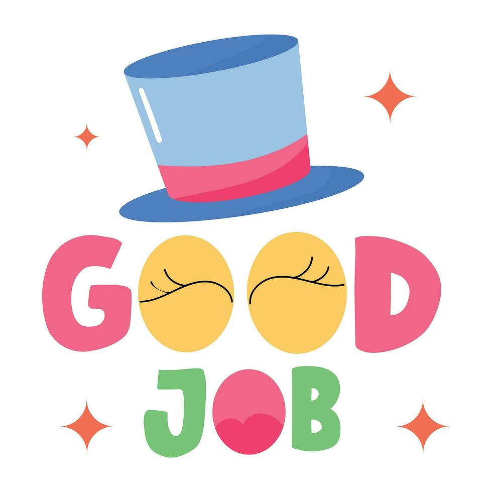 Trendy Magician Hat vector