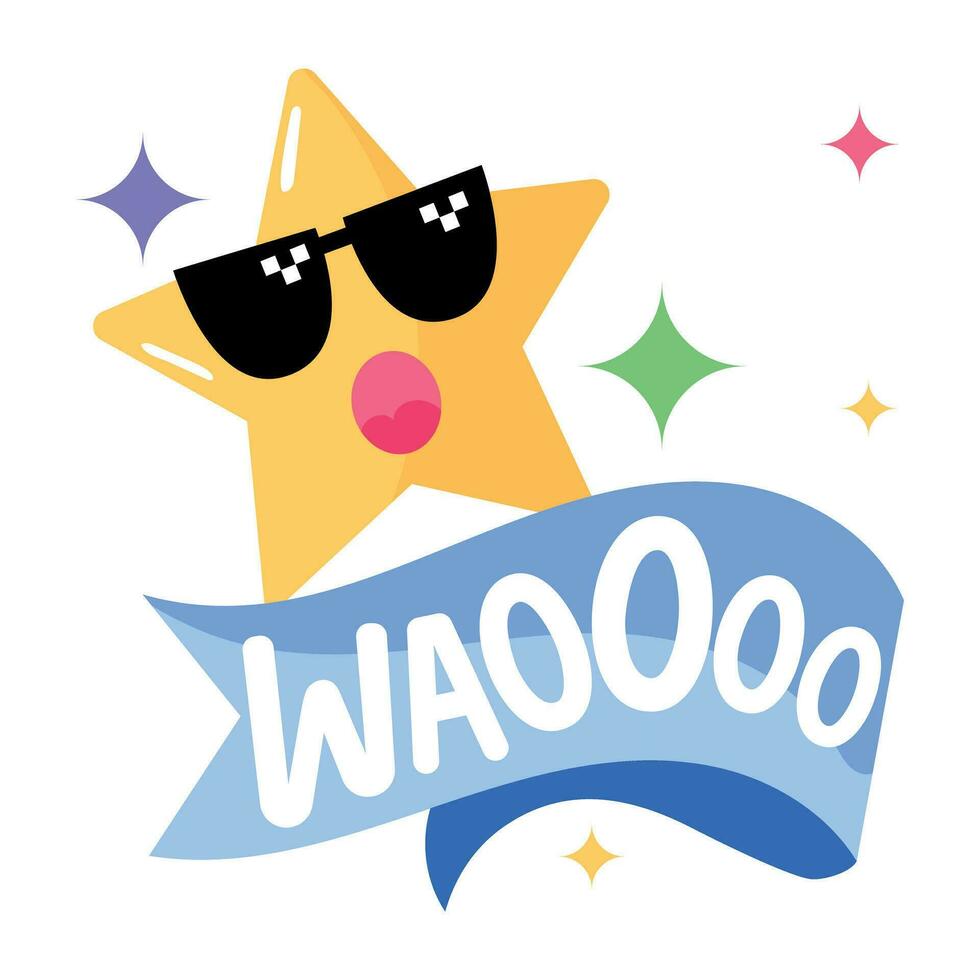 Trendy Star Emoji vector