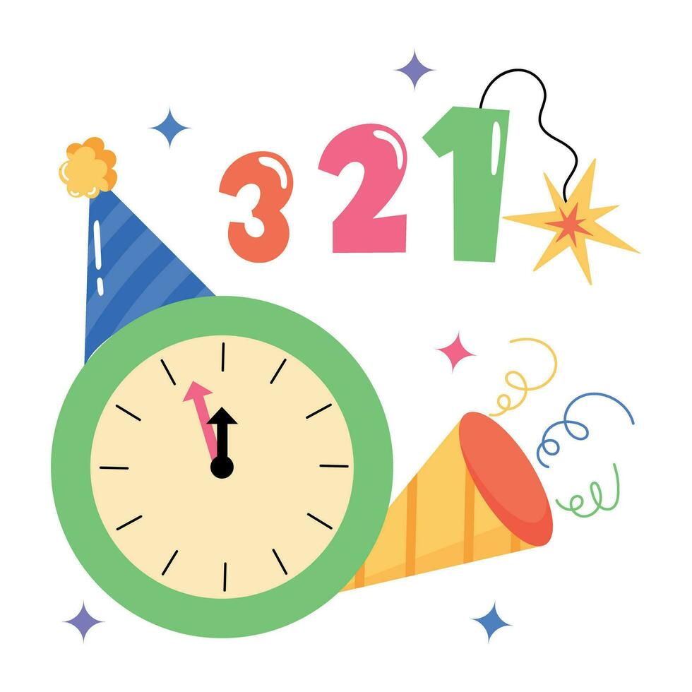 Trendy Party Countdown vector