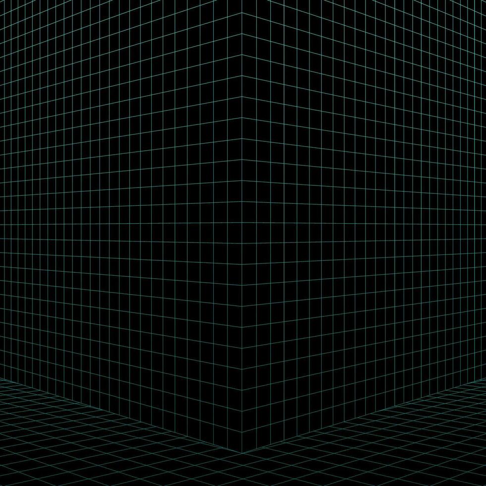 3d wireframe perspective lines background. vector illustration