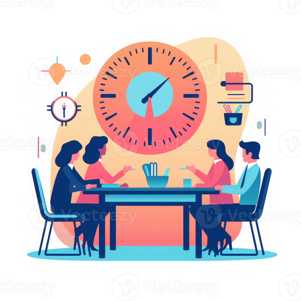Effective meetings start on time . AI Generated png