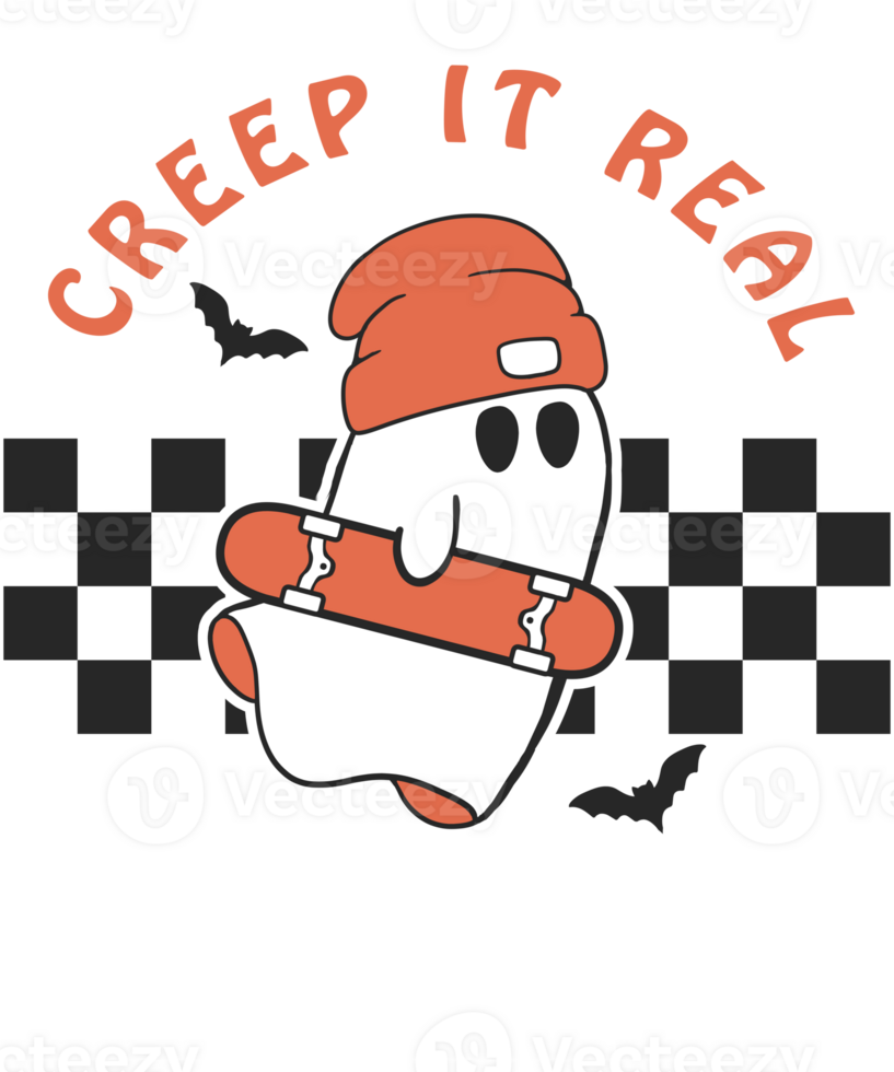 Creep It Real Funny Ghost Halloween 28088376 PNG