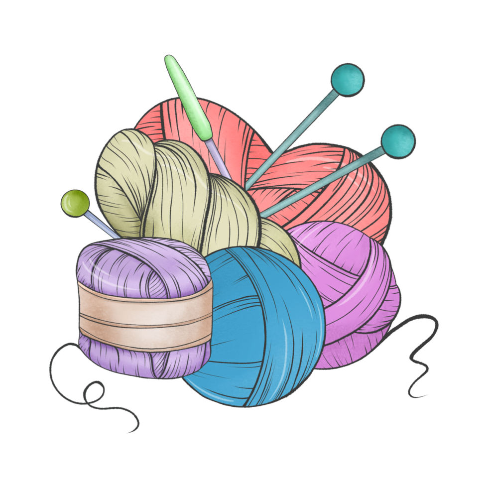 Knitting needle Needlework ai generative png