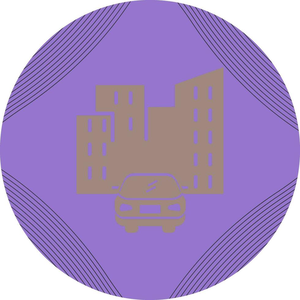 Car in city Vector Icon