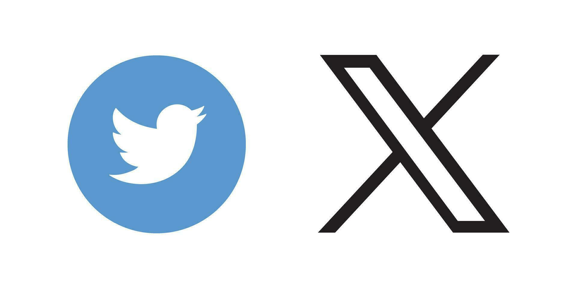 Sankt Petersburg Russia - 07 30 2023 change icon of the Twitter platform, now it will be called x vector