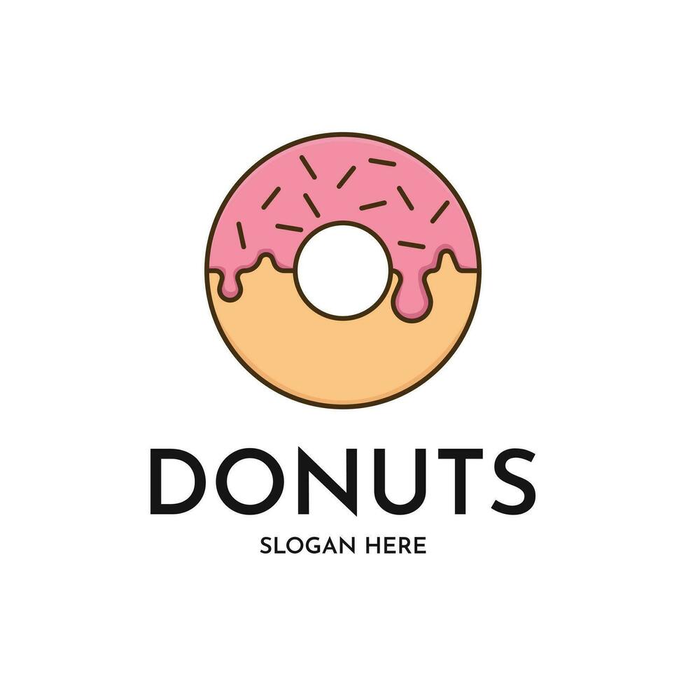 Donut logo design creative idea vector