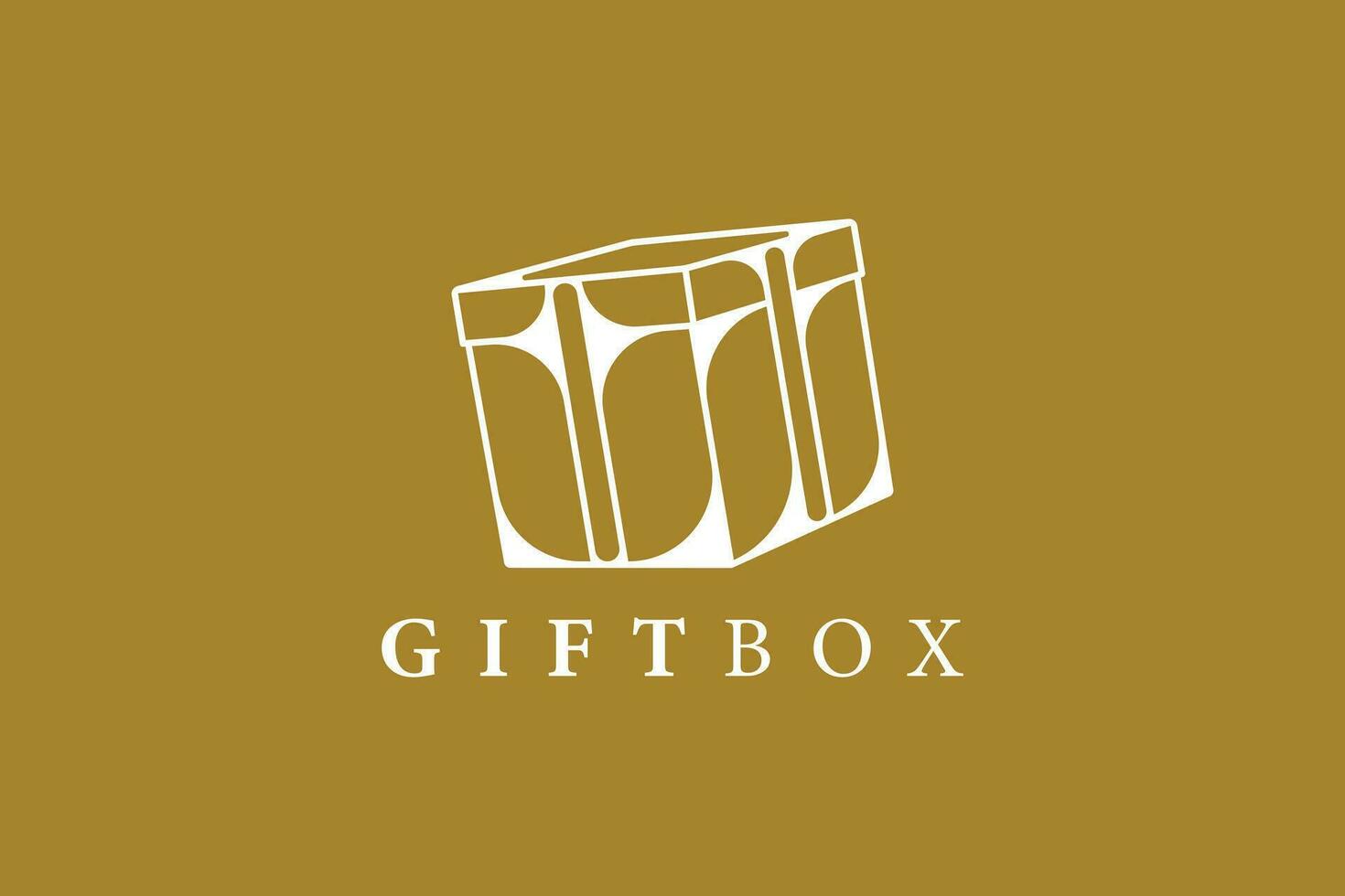 regalo caja envuelto vector logo diseño. regalo icono diseño concepto. negro viernes y Navidad regalo caja logo diseño.