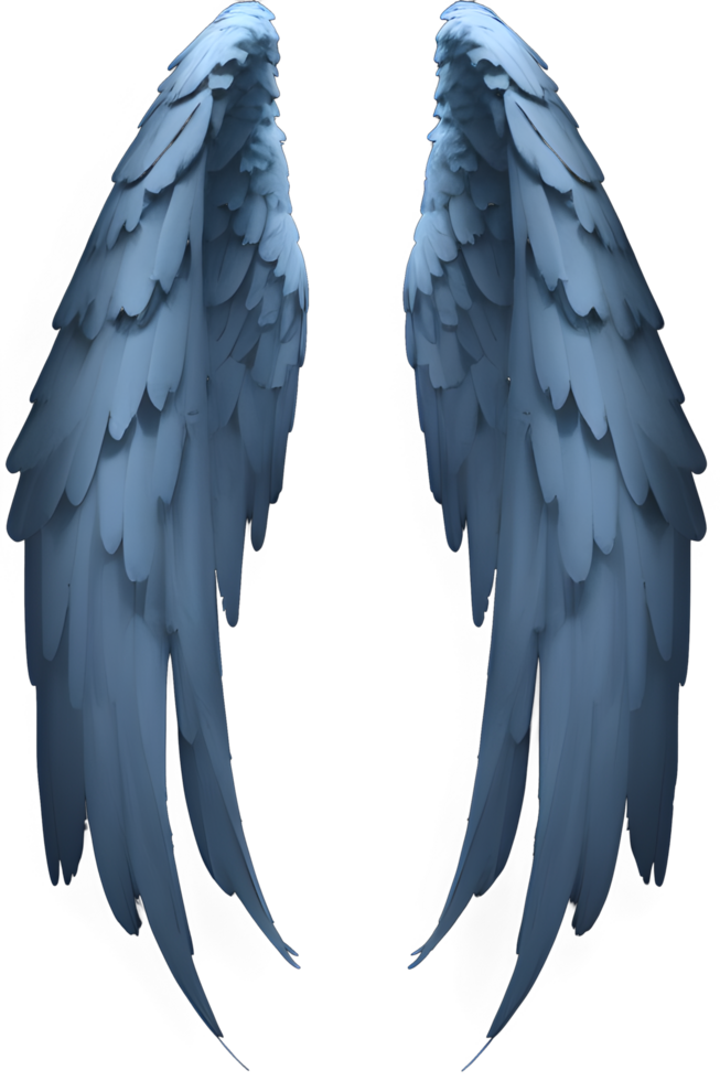 wings on a transparent background ai generative png