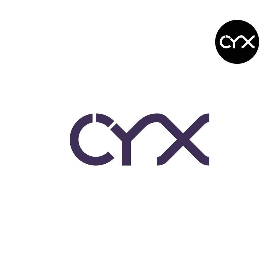 Letter CYX Monogram Logo Design vector