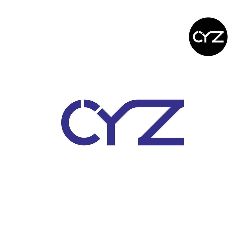 Letter CYZ Monogram Logo Design vector