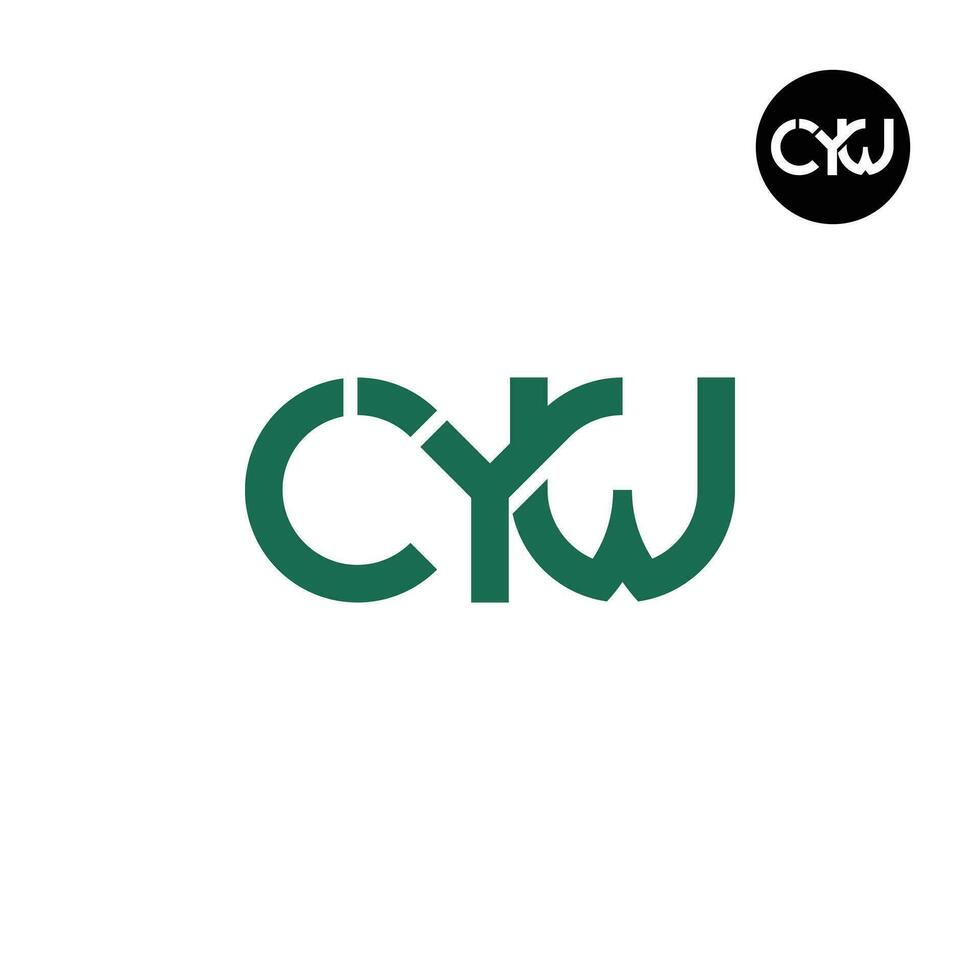 Letter CYW Monogram Logo Design vector