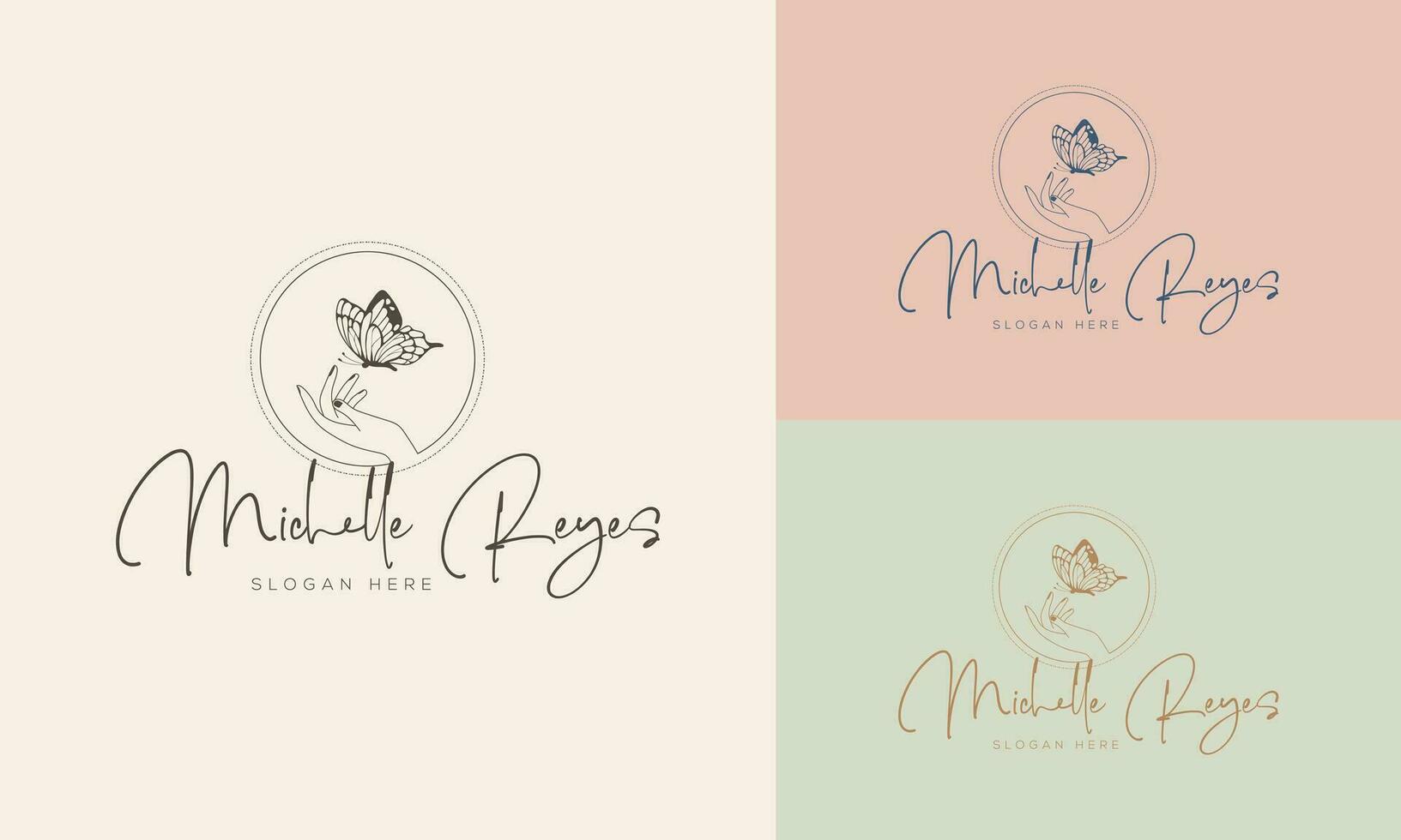 Vector set of spa element hand drawn logo with body and leaves.logo for spa and beauty salon premium vector
