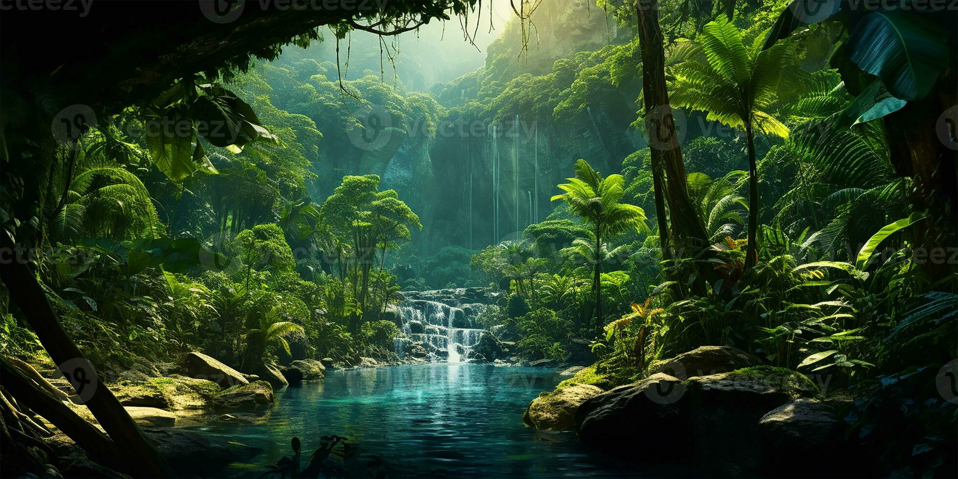 Panorama of dense jungle AI Generated 28091386 Stock Photo at Vecteezy Panorama of dense jungle AI Generated 28091386 Stock Photo at Vecteezy