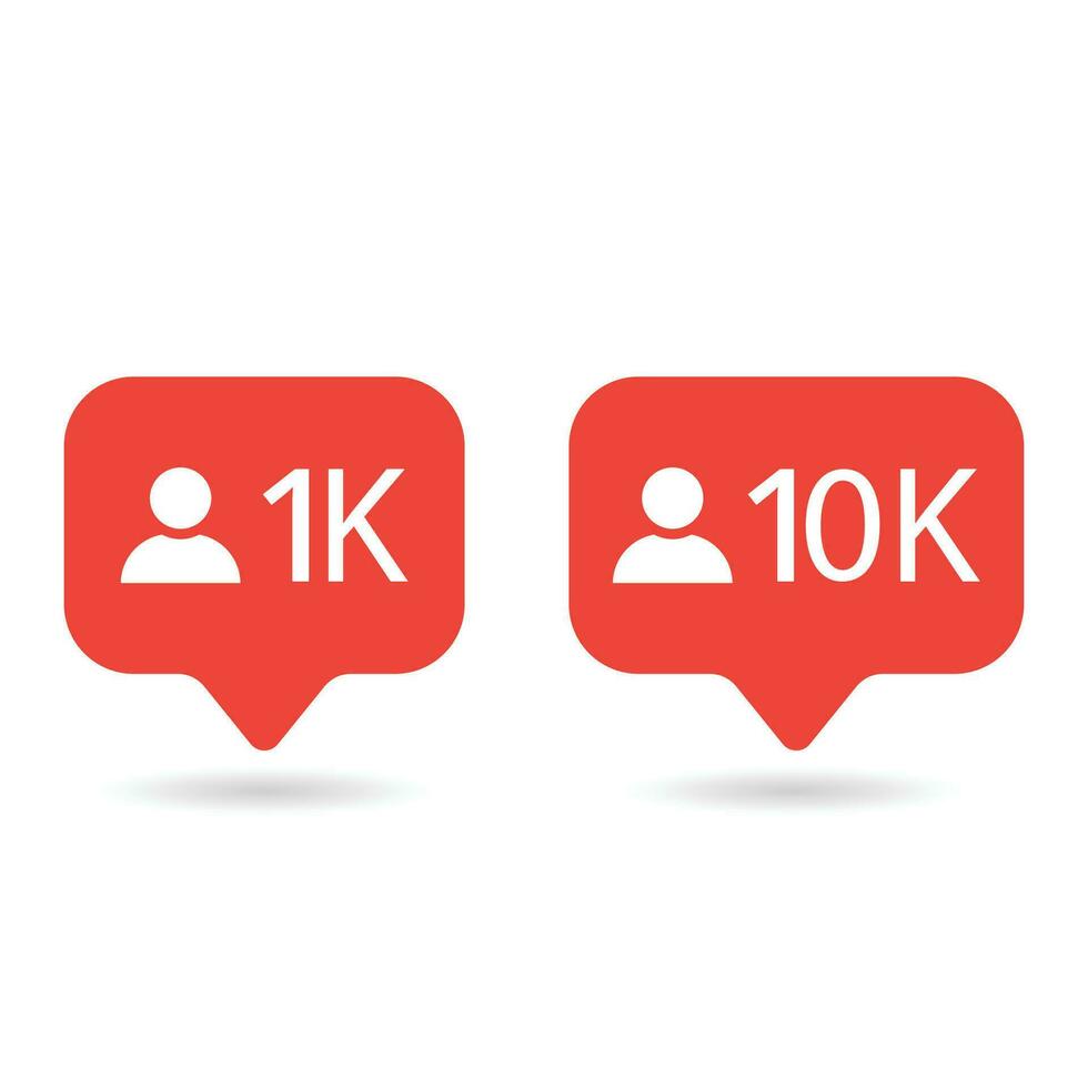 Follower notification icon. Social media Follower icon vector